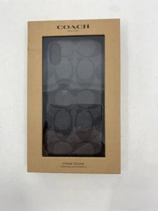 Coach Grey/Black F27296 Signature iPhone XS Case - Picture 1 of 7