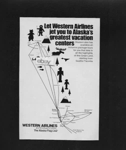 WESTERN AIR LINES JETS SIE ZU ALASKAS GRÖSSTEN FERIENZENTREN VON SEATTLE AD - Bild 1 von 1