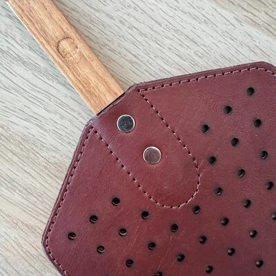 Heavy Duty Leather Fly Swatter with Hickory Handle - Image 1 of 4