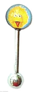 Eyebrow Barbell Character Big Bird 16 Gauge 5/16" Barbell Steel  - Picture 1 of 3