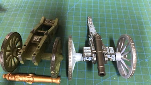 DEL PRADO. 1 English Cannon 6 pdr 54mm 1 French 12pdr Incomplete Easy Fix - Picture 1 of 1
