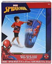 Spider-Man Inflatable Bop Bag & Bop Gloves Set - Kids Punching Bag Kit - 34.5"