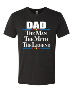 Maglietta Dad The Man The Myth The Legend Best Daddy Uomo Premium Tri Miscela - Foto 1 di 8