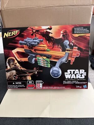 New 2015 Hasbro Nerf Star Wars Force Awakens Chewbacca Bowcaster NEVER OPENED - Image 1 of 4