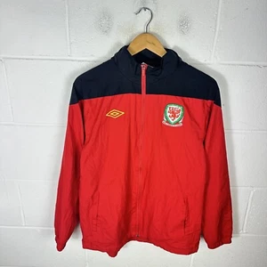 Vintage Wales Jacket Mens Large Red Black Umbro 2011/12 Football Training Cymru* - Picture 1 of 13