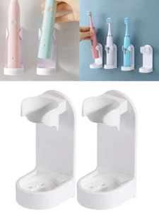 2x Elektrische Zahnbürstenhalter Wandhalterung Zahnbürste Badezimmer Organizer - Bild 1 von 12