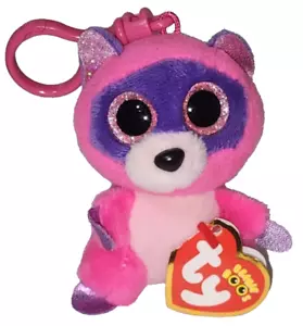 Ty Beanie Boos Key Clip ROXIE the Raccoon 3" NEW MWMTs Plush Stuffed Animal Toy - Picture 1 of 8