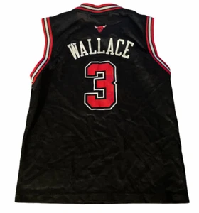 Adidas Swingman Chicago Bulls Ben Wallace Black Red Basketball Jersey Youth M - Picture 1 of 7