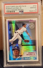 2018 Topps Silver Pack Ronald Acuna Jr. 1983 Chrome Promo #101 PSA 10 Gem Mint