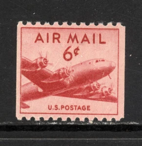 SCOTT C41 1949 6 CENT TRANSPORT PLANE AIRMAIL ISSUE COIL SINGLE MNH OG VF! - Picture 1 of 2