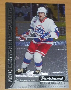 TEEMU SELANNE - 2016-17 Parkhurst Hockey - NHL Centennial Salute #S8 - Picture 1 of 2