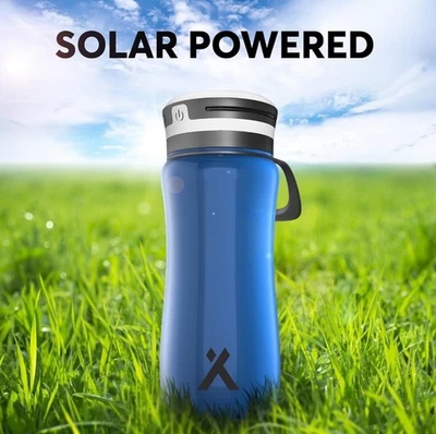 Bear Grylls 3 In 1 Hydro Lamp Water Bottle Solar USB Power bank Light Blue - Image 1 of 4