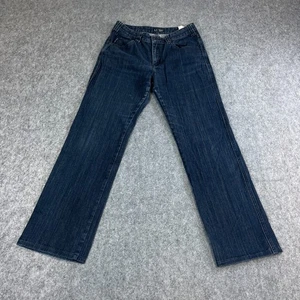 Pantalones de mezclilla rectos para mujer Armani 29 29 UK 10 azul lavado oscuro elásticos - Imagen 1 de 13