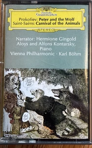 1982 DEUTSCHE GRAMMOPHON CASSETTE TAPE PETER & THE WOLF / CARNIVAL OF ANIMALS - Picture 1 of 1