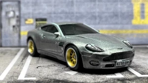 CUSTOM Silver Aston Martin Vanquish • Real Riders • Hot Wheels Premium Car - Picture 1 of 6