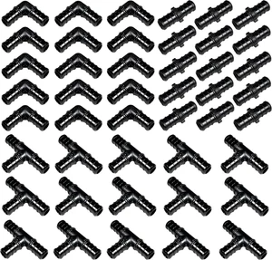 [Pack of 45] 1/2" Poly PPSU Barb Crimp Pex Fitting ASTM F-2159 Combo with 1/2" I - Picture 1 of 6