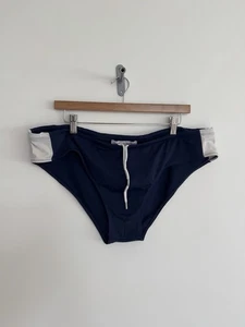 Orlebar Brown Swimming Briefs Trunks Navy Blue White XXL - Picture 1 of 8