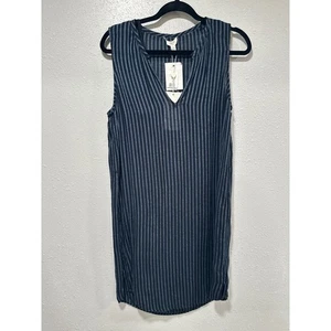 Vestido túnica suave Joie a rayas cuello en V sin mangas azul marino talla pequeña nuevo con etiquetas boho - Imagen 1 de 6