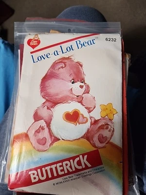  Butterick Care Bear Pattern 6232   LOVE -A-LOT BEAR, Size 29 In - Image 1 of 2