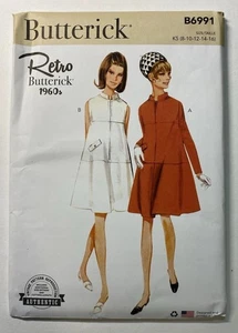 B6991 UNCUT ‘Butterick’ SEWING Pattern - ‘Misses Dress W/ Sleeve Variations’ 60s - Picture 1 of 4