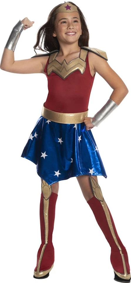 Rubie's DC Super Hero Girl's Deluxe Wonder Woman Costume Dress Medium
