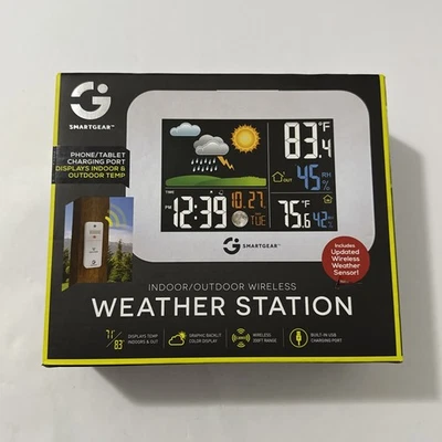 Smart Gear Indoor Outdoor Wireless Weather Station STG-5939-KB New & Sealed - Image 1 of 4