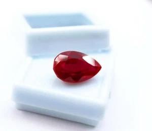 🔥Fiery Red Ruby 9.90 Ct | Certified Natural Gemstone Pear Cut for Fine Jewelry - Picture 1 of 13