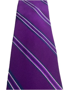 Corbata a Rayas Brooks Brothers Repp Púrpura Verde Blanco Seda EE. UU. ¡Bonita! - Imagen 1 de 8
