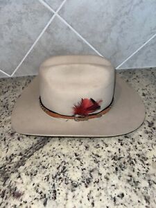Stetson 4x High Noon Silverbelly 5" Brim Felt Hat Cowboy Size 7-1/2 Made In USA