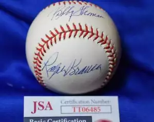 Ralph Branca Bobby Thomson JSA Coa Autograph National League ONL Signed BasebaLL - Picture 1 of 2