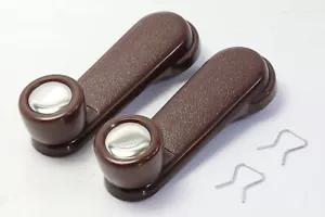Pair Interior Inside Window Crank Door Handle Maroon for Nissan Various Models - Picture 1 of 2