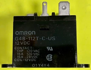 OMRON G4B-112T-C-US RELÉ DE ALIMENTACIÓN BOBINA 12VDC SPDT 15A MONTAJE BRIDA QC .25"/.110" - Imagen 1 de 6