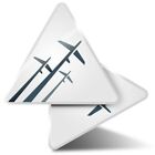 2 x Dreieck Aufkleber 7,5 cm - Modernes Flugzeug Logo Flugzeug Pilot #14460