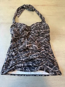 black halter MERONA    swimsuit top tankini size medium - Picture 1 of 2