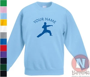 Personalised Martial arts sweatshirt Children's kids - Just add name - Picture 1 of 13
