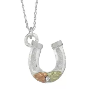Small Black Hills Gold Sterling Silver Horseshoe Pendant FAST SHIPPING - Picture 1 of 3