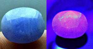 Piedra preciosa cortada hackmanita con cambio de color fluorescente de 10,90 quilates - Imagen 1 de 2
