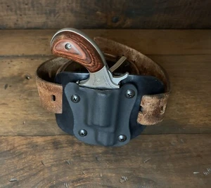 Holster For NAA .22 Mag 1 1/8 Barrel Kydex Hybrid Leather Hip  - Picture 1 of 9