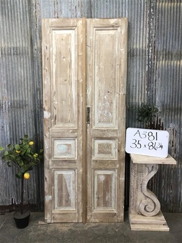 Antique French Double Doors (35x86.75) Raised Panel Doors, European Doors A381 Cover