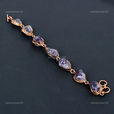 情人节销售铜超23紫水晶宝石链电成型手链 — 第 1/4 张图片