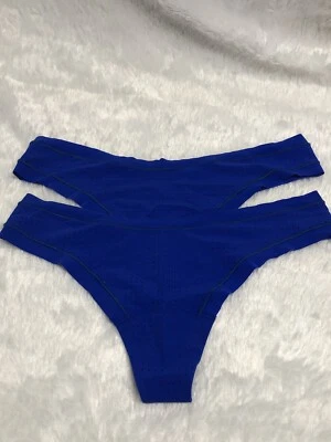 Calcinha Tanga Commando 2Pk Feminina M/L Azul - Imagem 1 de 4