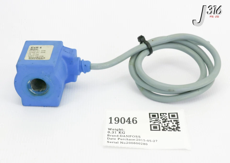 19046 DANFOSS Solenoid Spule Für Evr 6 Magnetventil 018F6282 - Bild 1 von 4
