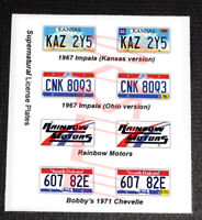 1955-1959 KANSAS miniature LICENSE PLATES for 1/25 scale MODEL CARS 