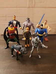 Vintage Lot Of Action Figures Gargoyles Batman Robin Obi Wan Snake Eye Wolfman - Picture 1 of 18