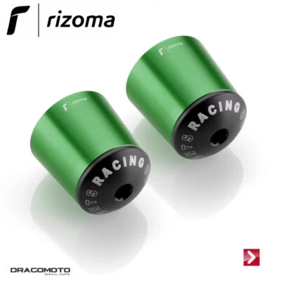 KAWASAKI Z 750 S Terminali manubrio per manubrio OEM RIZOMA MA510V Verde - Immagine 1 di 3