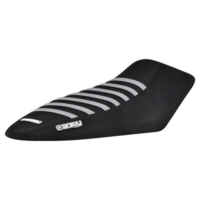 Cubierta de asiento Kawasaki Z 125 Pro Z125 pinza TODO NEGRO/PLATEADO COSTILLAS #171 Foto 1 de 4