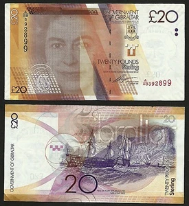 Bibraltar 2011 muy fino billete de papel moneda de 20 libras P-37 - Imagen 1 de 1