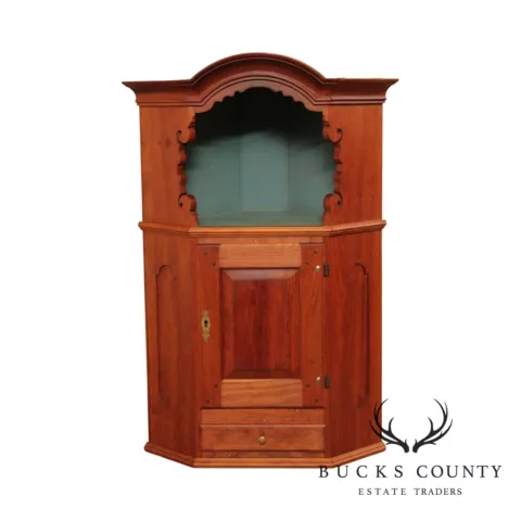 Custom Crafted Cherry Wall Hanging Corner Cabinet Cover