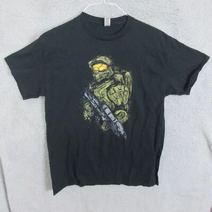 Halo Shirt Mens Medium Black Master Chief Graphic Print - Picture 1 of 9