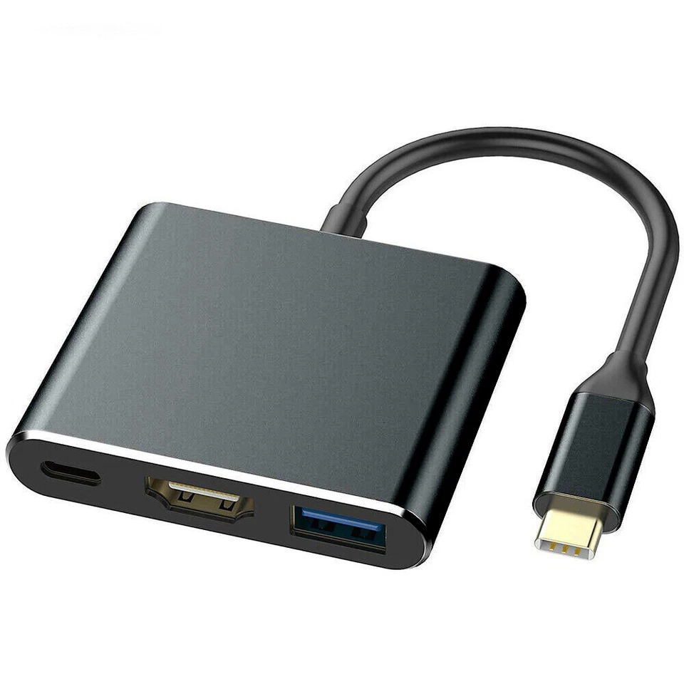 HDMI Typ C HUB HDMI Adapter USB C zu HDMI Adapter USB 3.1-3.0 (SCHWARZ) - Bild 1 von 4